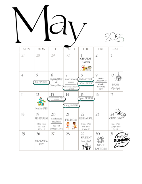 Senior Calendar